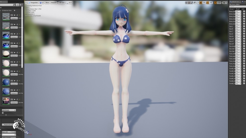 卡通动漫日风美少女萝莉制服动作动画人物角色模型