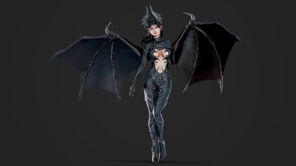 UE4虚幻5 Succubus Girl 可爱魅魔女孩人物角色模型