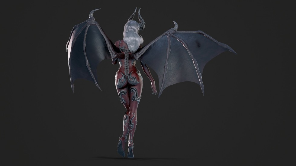 UE4虚幻5 Succubus Girl 可爱魅魔女孩人物角色模型