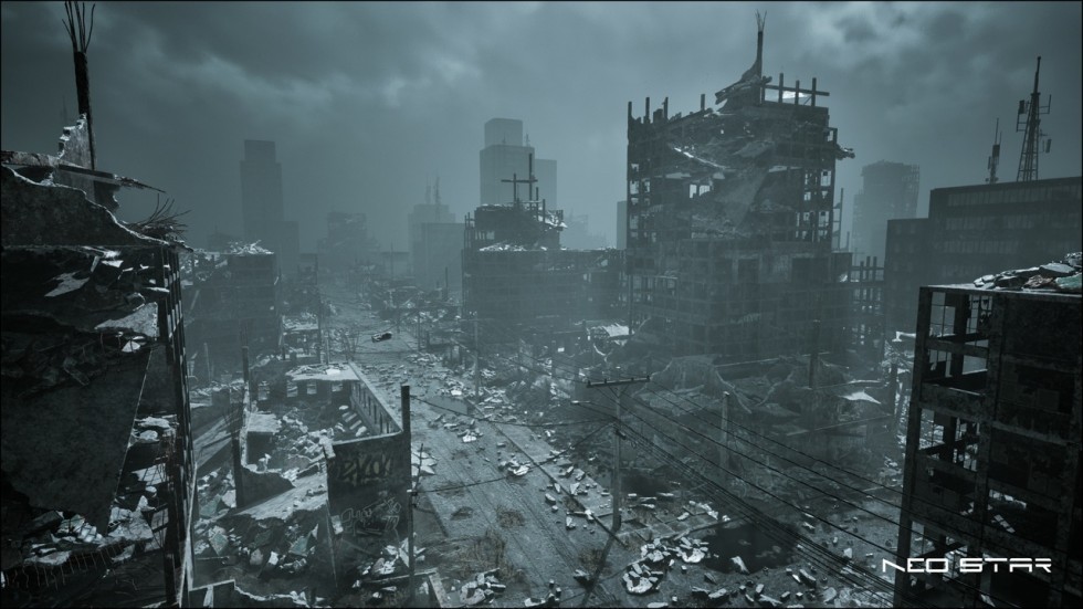 UE5虚幻5 Urban Warzone 雨后城市战场废墟场景