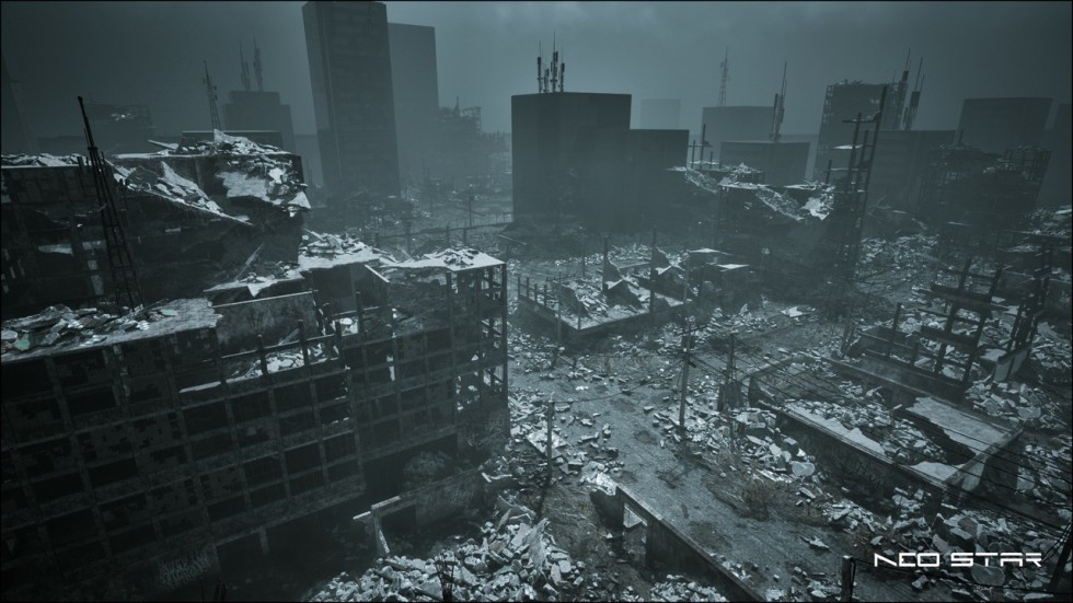 UE5虚幻5 Urban Warzone 雨后城市战场废墟场景