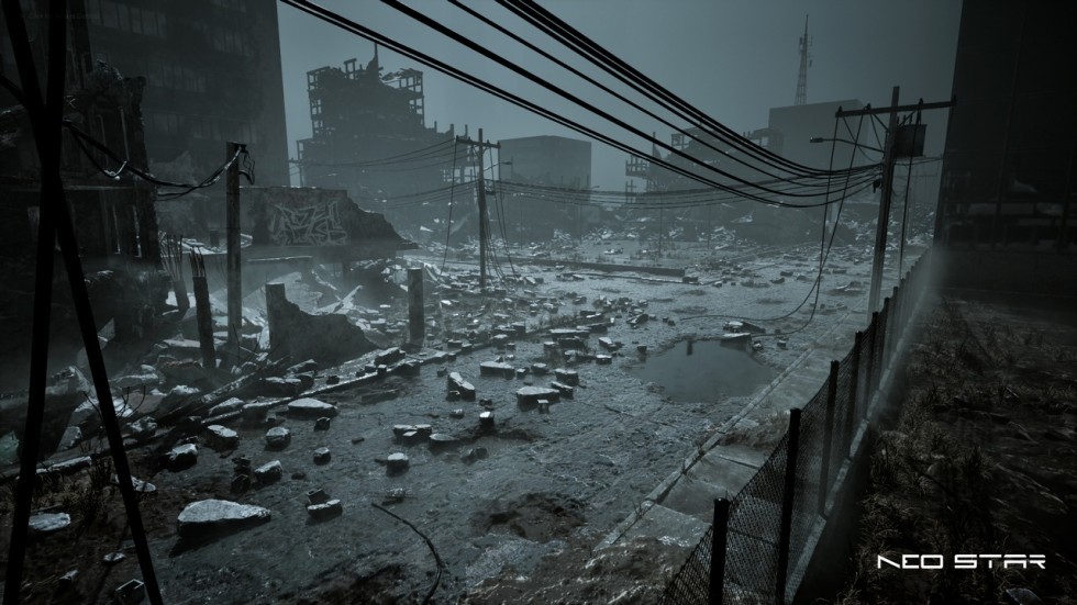 UE5虚幻5 Urban Warzone 雨后城市战场废墟场景