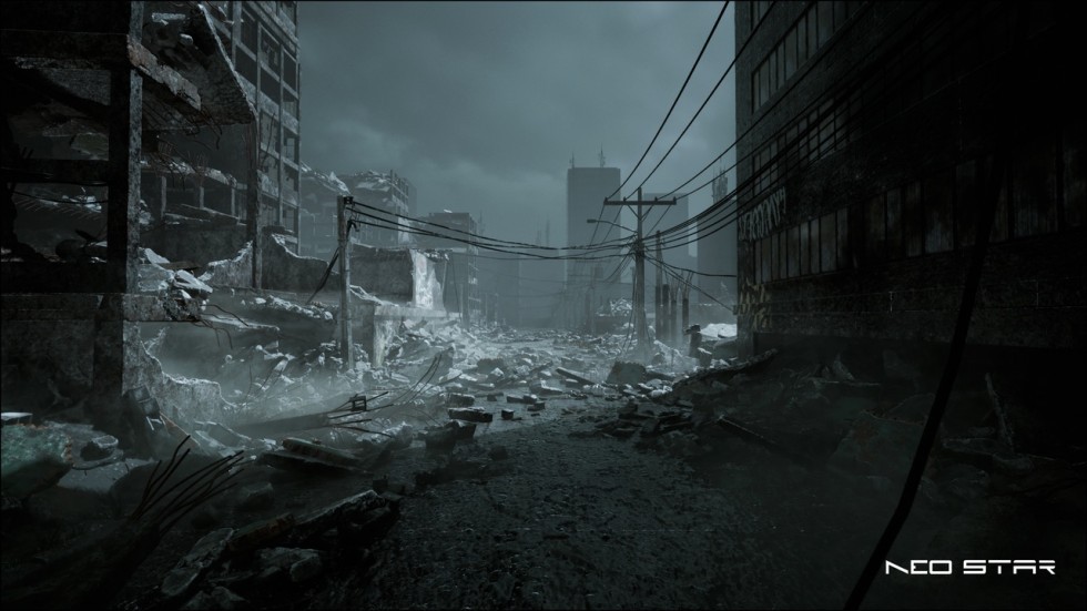 UE5虚幻5 Urban Warzone 雨后城市战场废墟场景