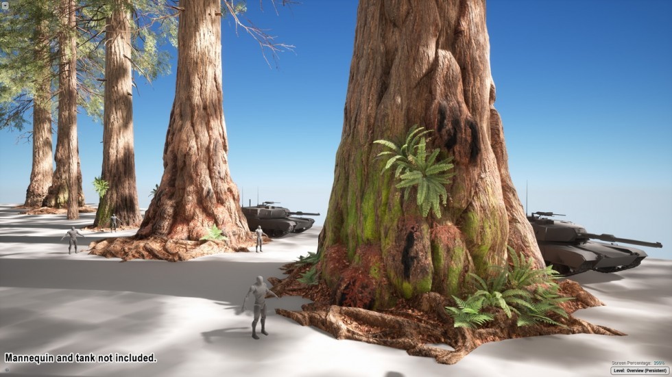 UE4虚幻5 The Forest 写实迷雾森林树木游戏场景