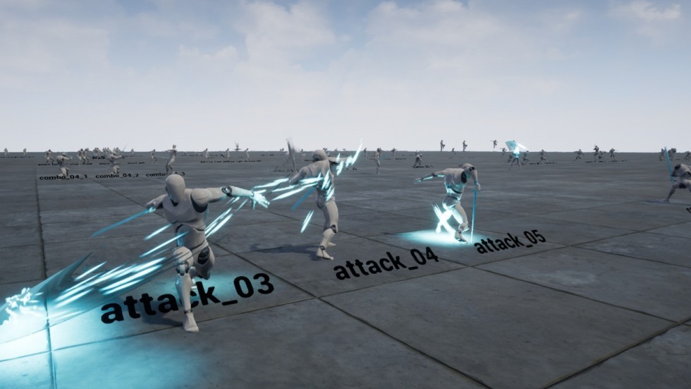 UE4虚幻5 Rapier Anim Set 剑客人物挥舞剑攻击百种动画