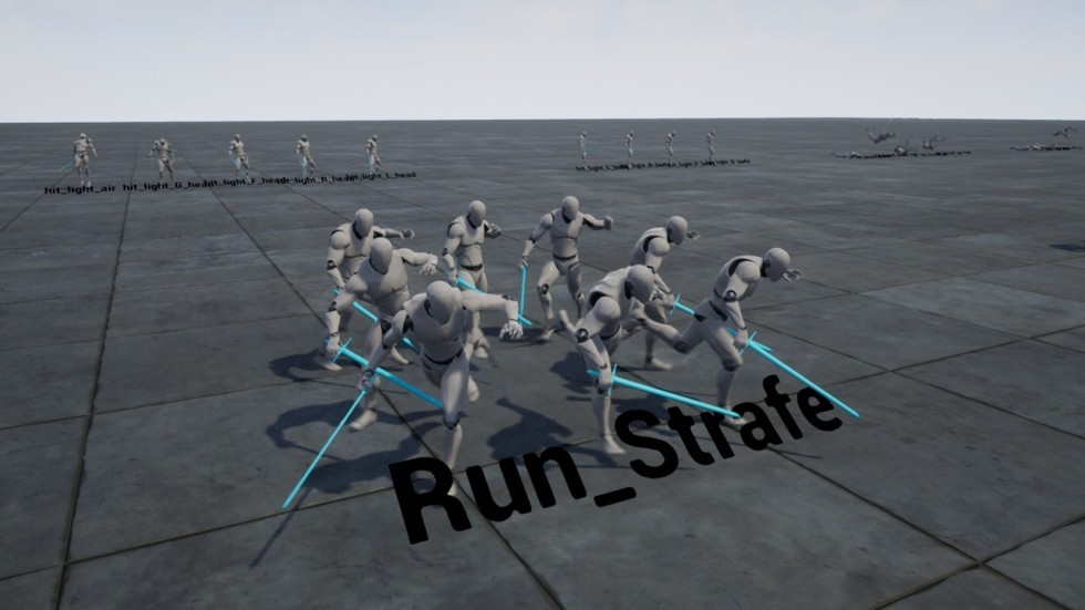 UE4虚幻5 Rapier Anim Set 剑客人物挥舞剑攻击百种动画