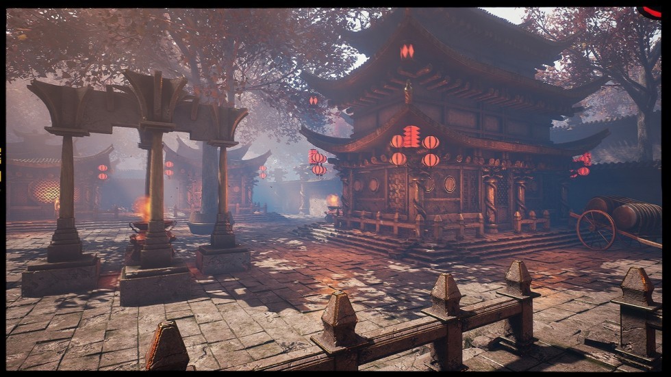 UE4虚幻5 SICKA DYNASTY 中式寺庙盘龙佛像庭院园林古建筑场景