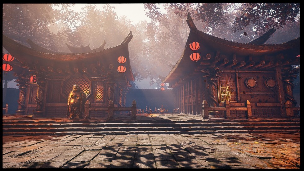 UE4虚幻5 SICKA DYNASTY 中式寺庙盘龙佛像庭院园林古建筑场景