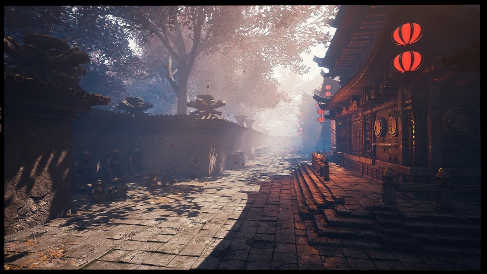 UE4虚幻5 SICKA DYNASTY 中式寺庙盘龙佛像庭院园林古建筑场景