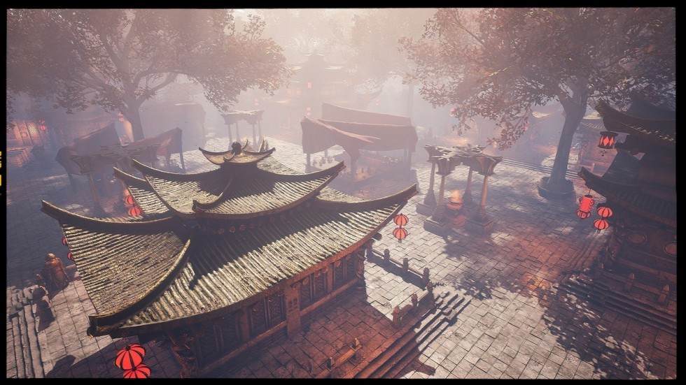 UE4虚幻5 SICKA DYNASTY 中式寺庙盘龙佛像庭院园林古建筑场景