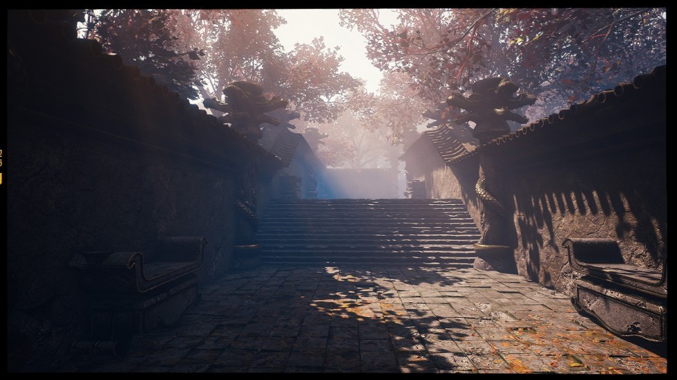 UE4虚幻5 SICKA DYNASTY 中式寺庙盘龙佛像庭院园林古建筑场景