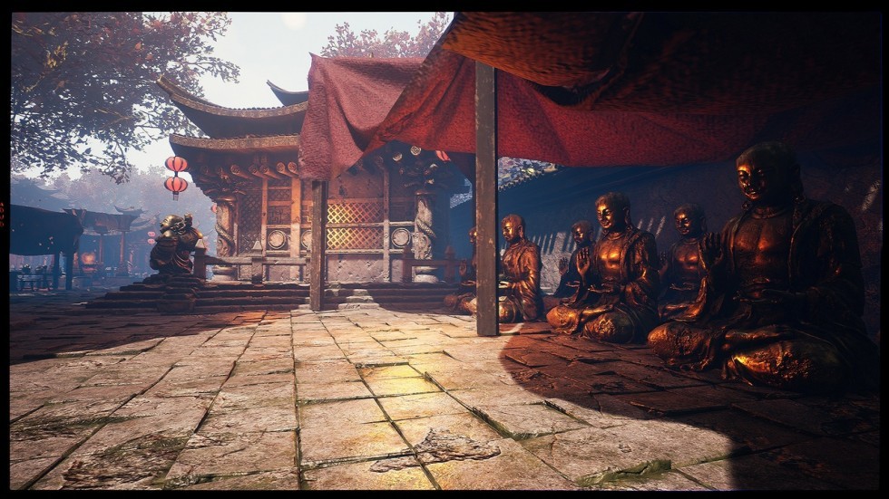 UE4虚幻5 SICKA DYNASTY 中式寺庙盘龙佛像庭院园林古建筑场景