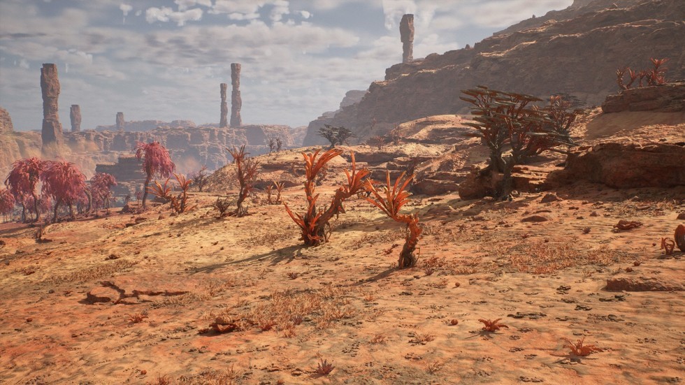 UE5虚幻5.5 Scifi Desert Biome 科幻沙漠生物群落场景