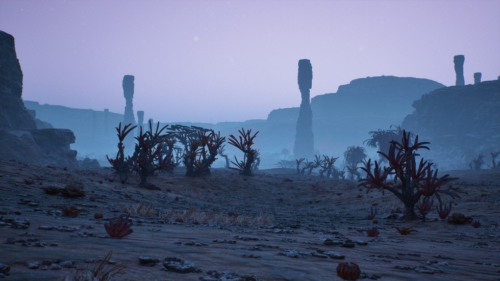 UE5虚幻5.5 Scifi Desert Biome 科幻沙漠生物群落场景