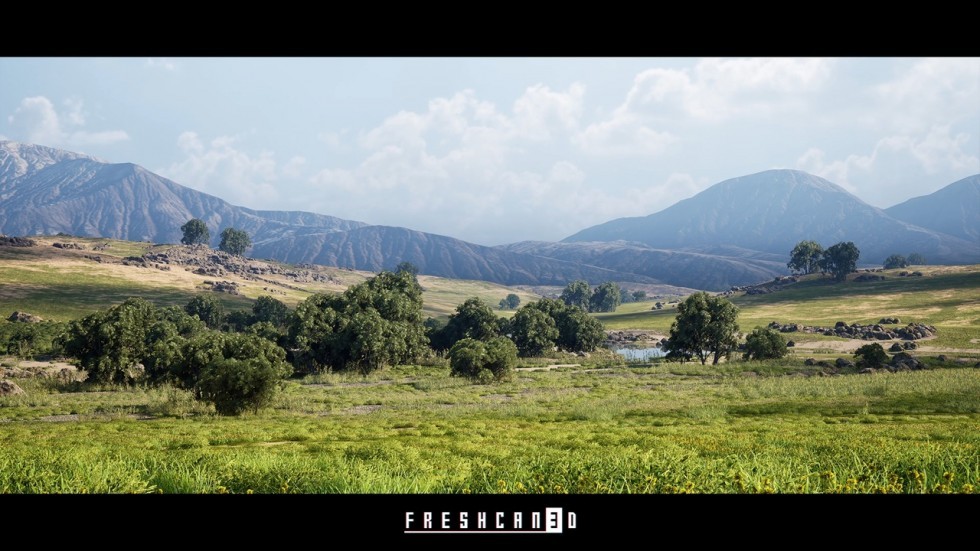 写实草原环境场景