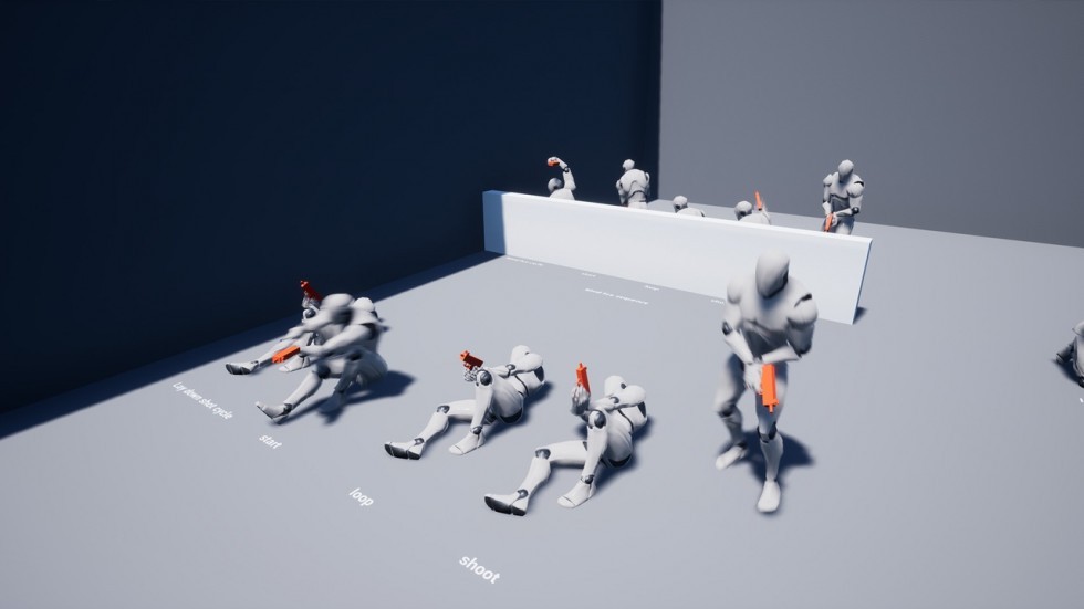UE4虚幻5 GunFu Pistol Attacks 持枪手枪格斗打斗动画
