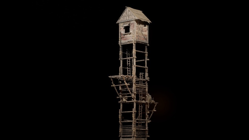 中世纪房屋建筑道具模型