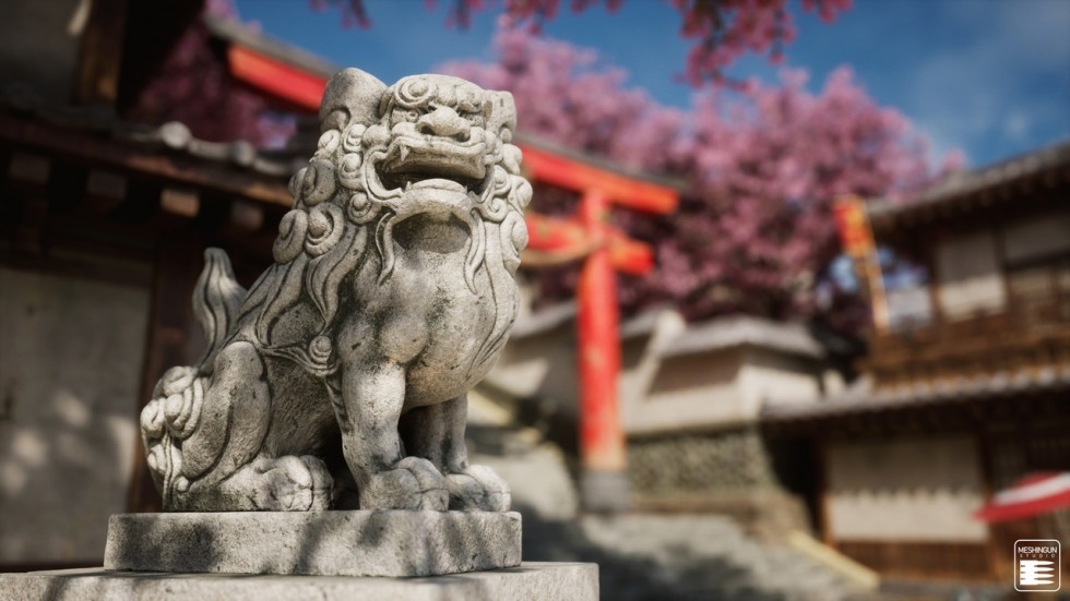古代复古建筑场景模型