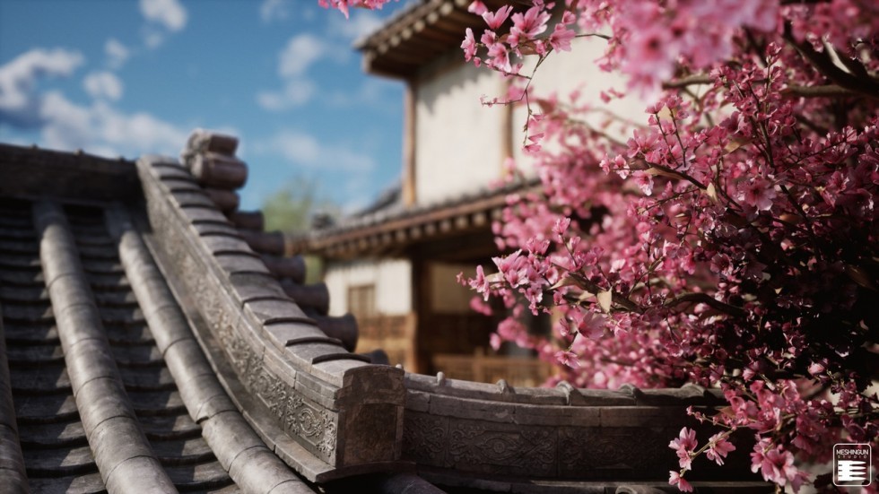 古代复古建筑场景模型