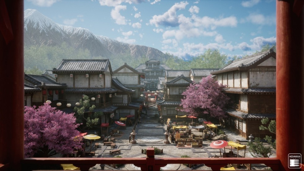 古代复古建筑场景模型