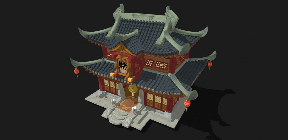 中式古建筑赌坊