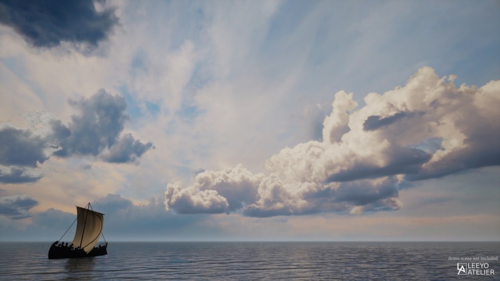 写实天空和云朵场景