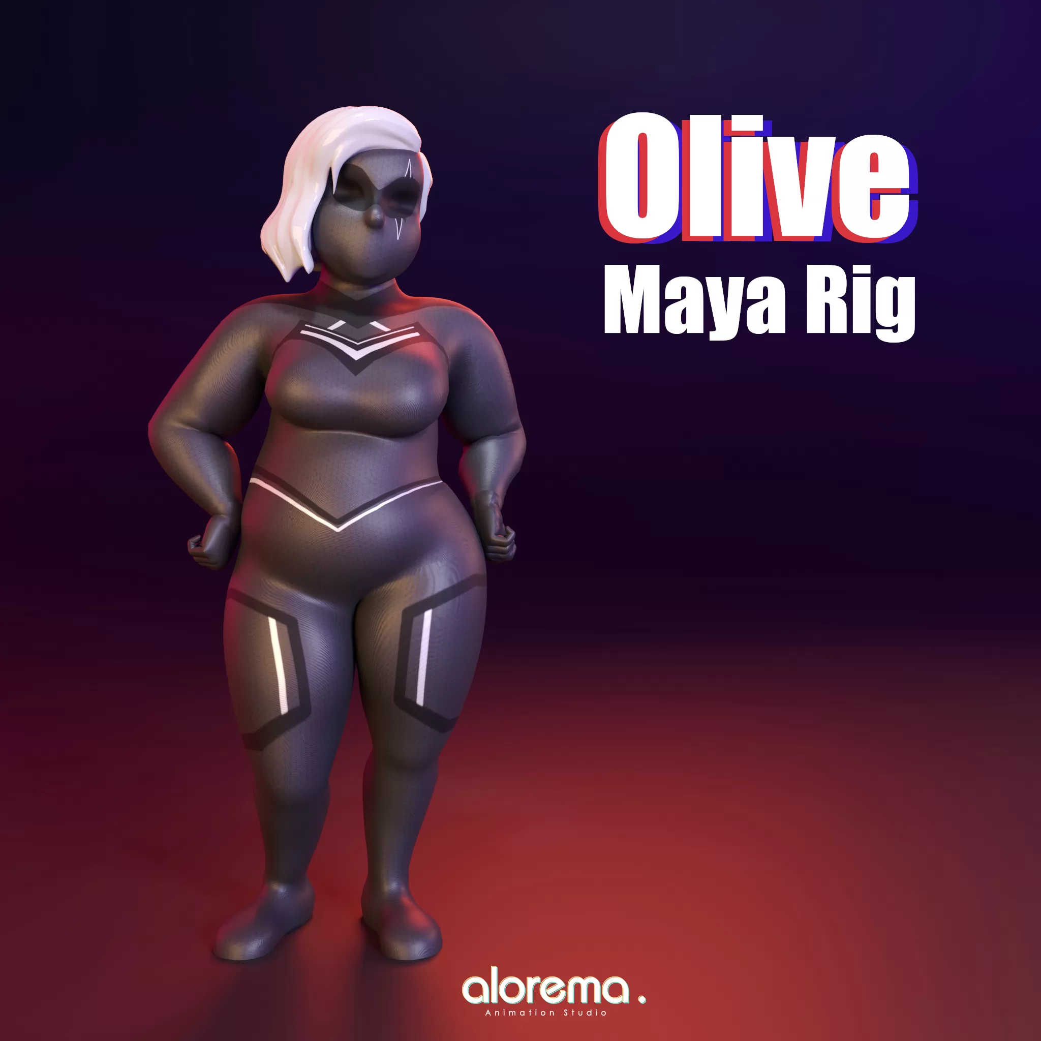 蜘蛛侠身体动力学模型套装 - Maya (2018+) 模型带绑定贴图