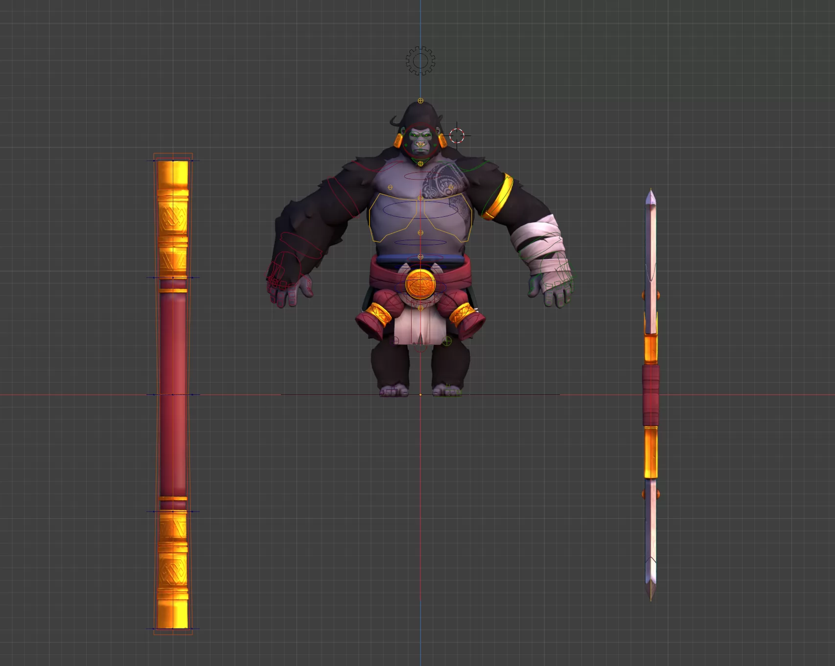 斗战灵猿Kibali - Blender模型带绑定贴图