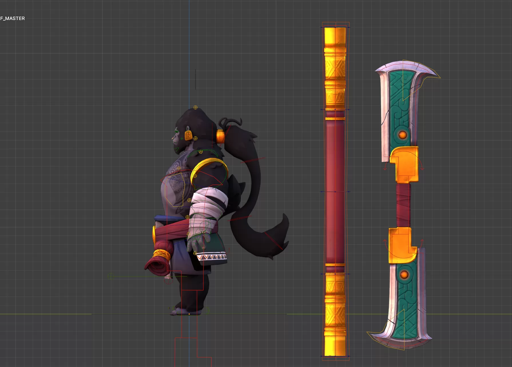 斗战灵猿Kibali - Blender模型带绑定贴图