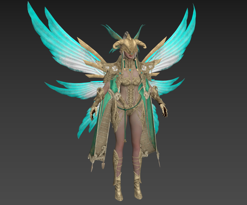 韩游女角色模型带绑定