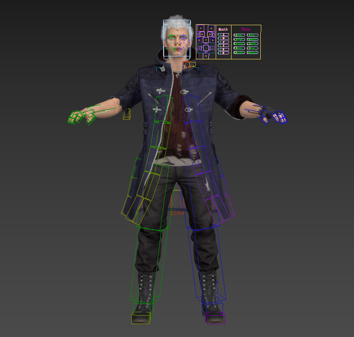 鬼泣5 尼禄 Nero - 3ds Max 模型带绑定贴图