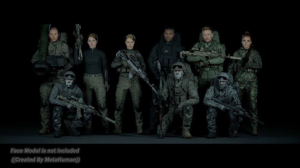 UE5虚幻4 Modular Soldier OPB Full 模块化士兵角色模型