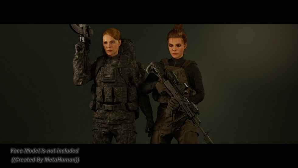 UE5虚幻4 Modular Soldier OPB Full 模块化士兵角色模型
