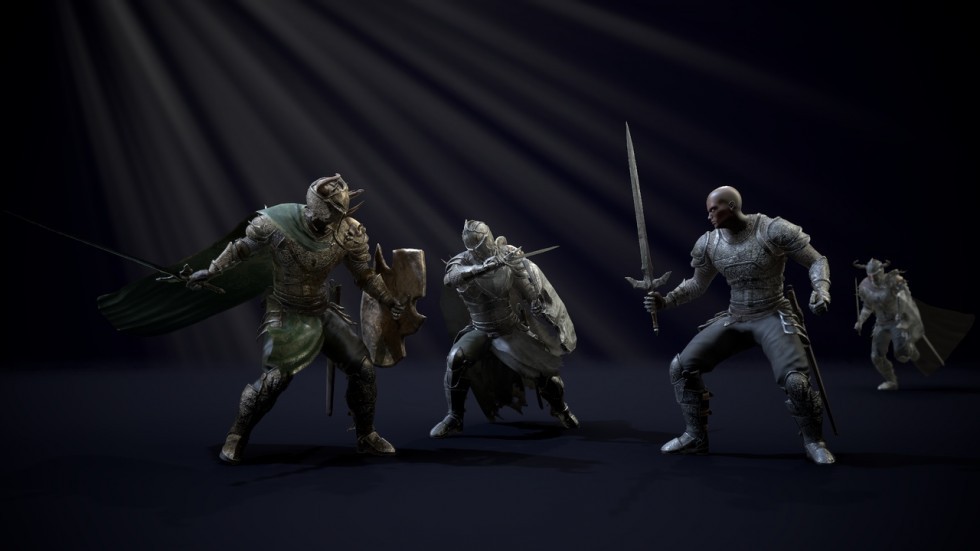 UE5虚幻4 Fallen Knight 奇幻游戏黑暗堕落骑士动画模型