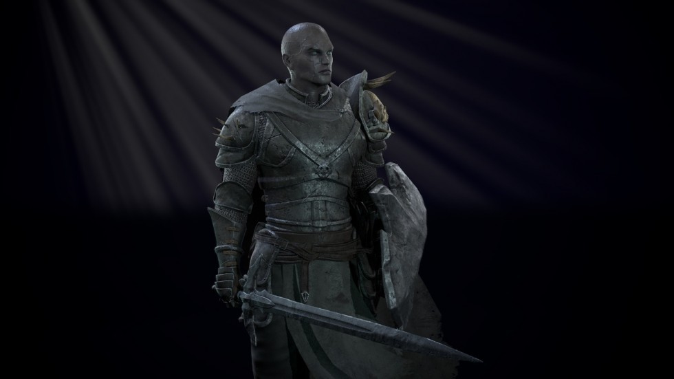 UE5虚幻4 Fallen Knight 奇幻游戏黑暗堕落骑士动画模型