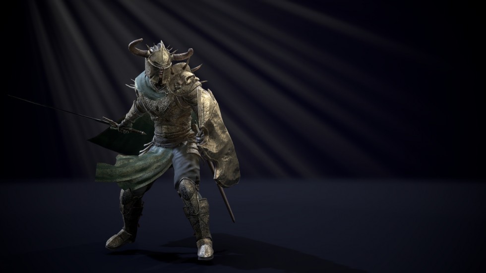 UE5虚幻4 Fallen Knight 奇幻游戏黑暗堕落骑士动画模型
