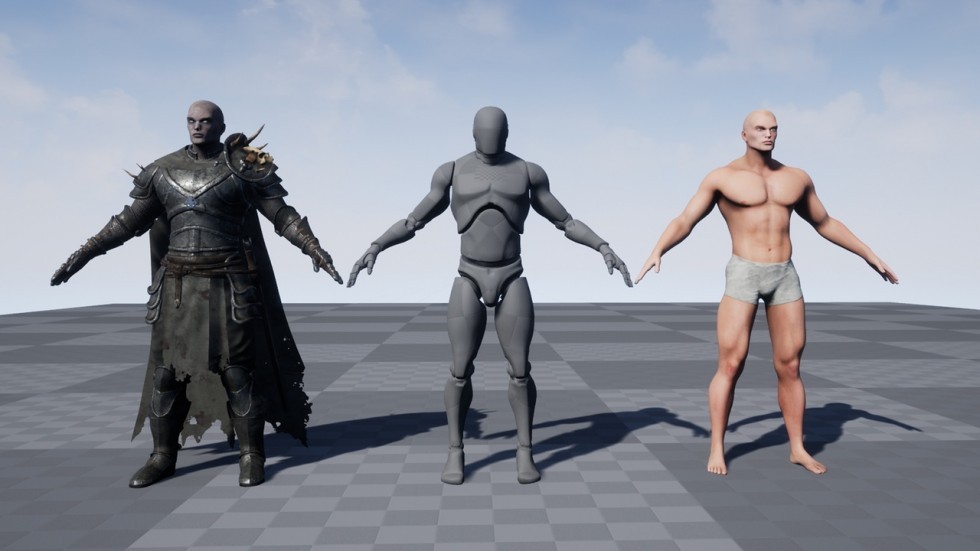UE5虚幻4 Fallen Knight 奇幻游戏黑暗堕落骑士动画模型