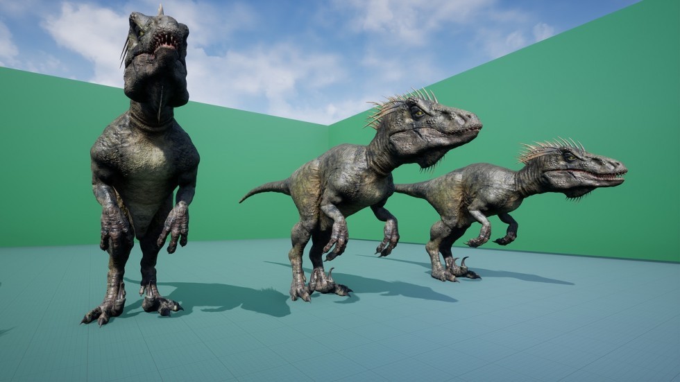 UE5虚幻4 UtahRaptor 侏罗纪恐龙犹他猛龙迅猛龙带动画