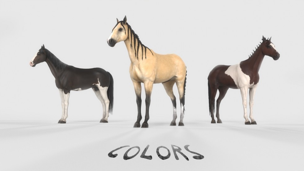  UE4虚幻5 Modular Classic Horse 经典马匹战马角色动画模型