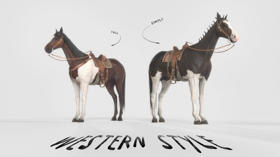  UE4虚幻5 Modular Classic Horse 经典马匹战马角色动画模型