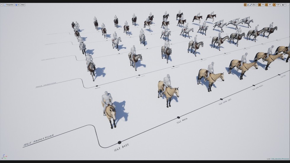  UE4虚幻5 Modular Classic Horse 经典马匹战马角色动画模型