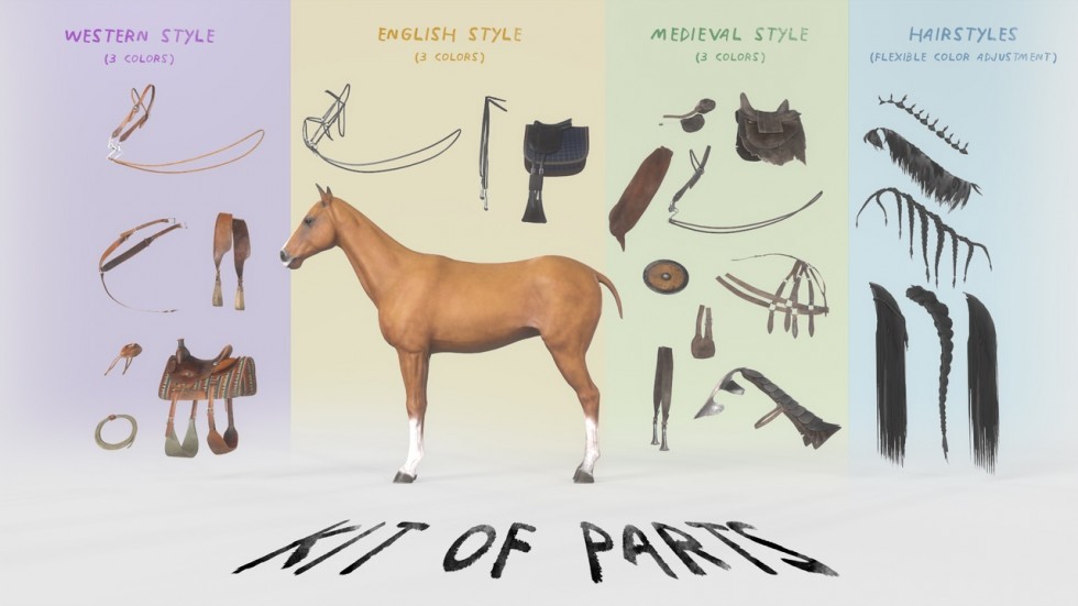  UE4虚幻5 Modular Classic Horse 经典马匹战马角色动画模型