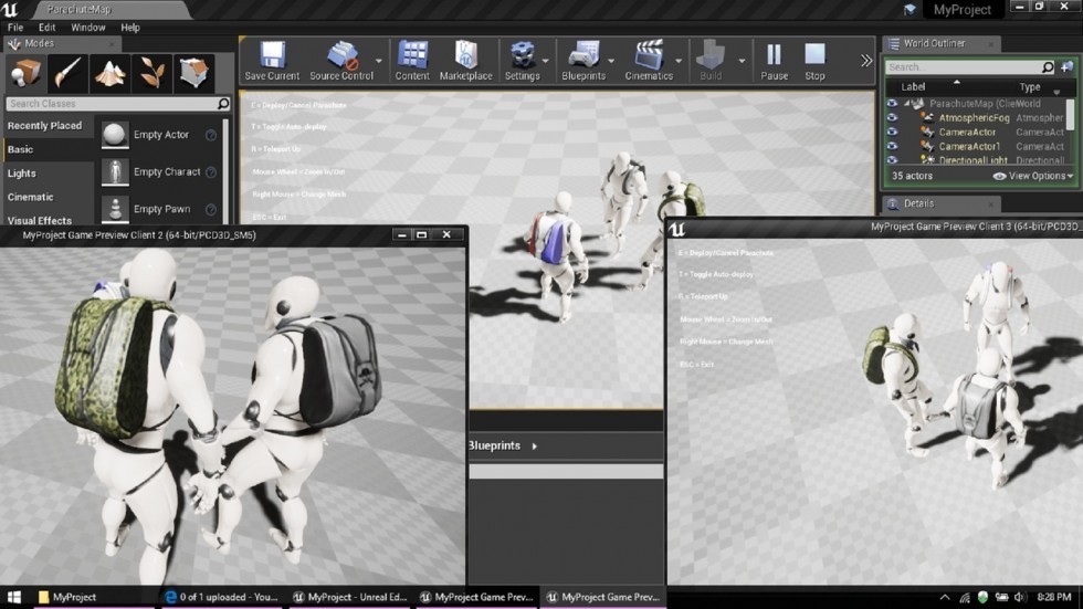 UE4虚幻5 Skydive and Parachute Kit 降落伞吃鸡跳伞动画