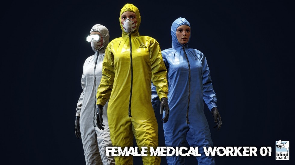 UE4虚幻5 Female Medical Worker 女性医务人员角色模型