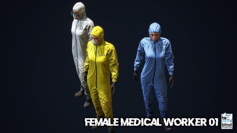 UE4虚幻5 Female Medical Worker 女性医务人员角色模型