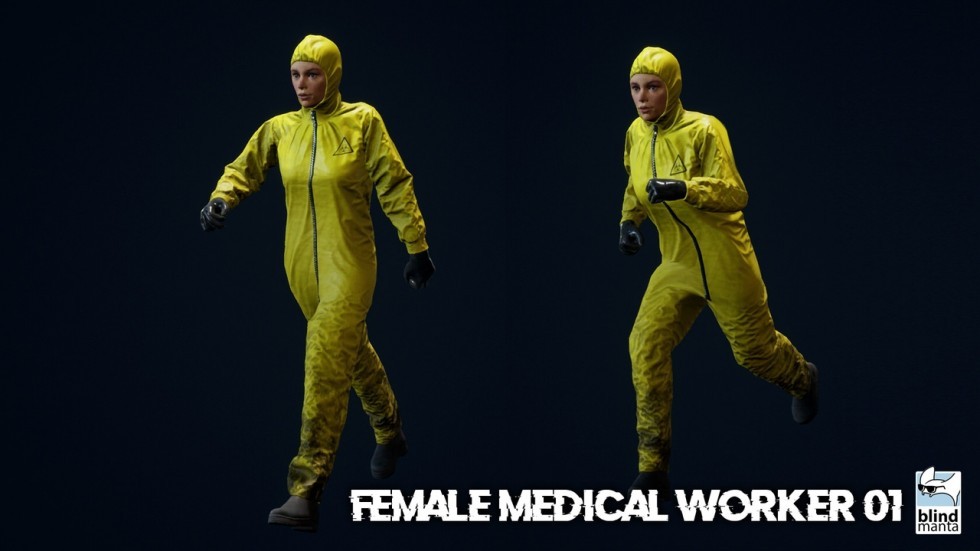 UE4虚幻5 Female Medical Worker 女性医务人员角色模型