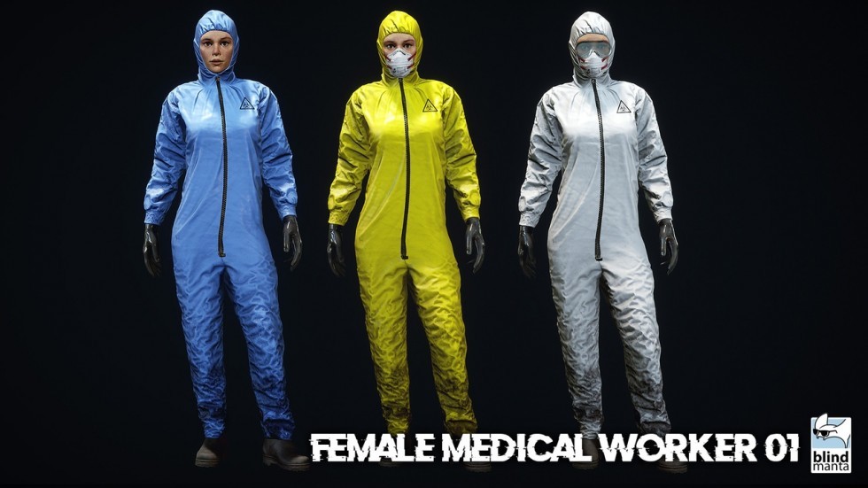 UE4虚幻5 Female Medical Worker 女性医务人员角色模型
