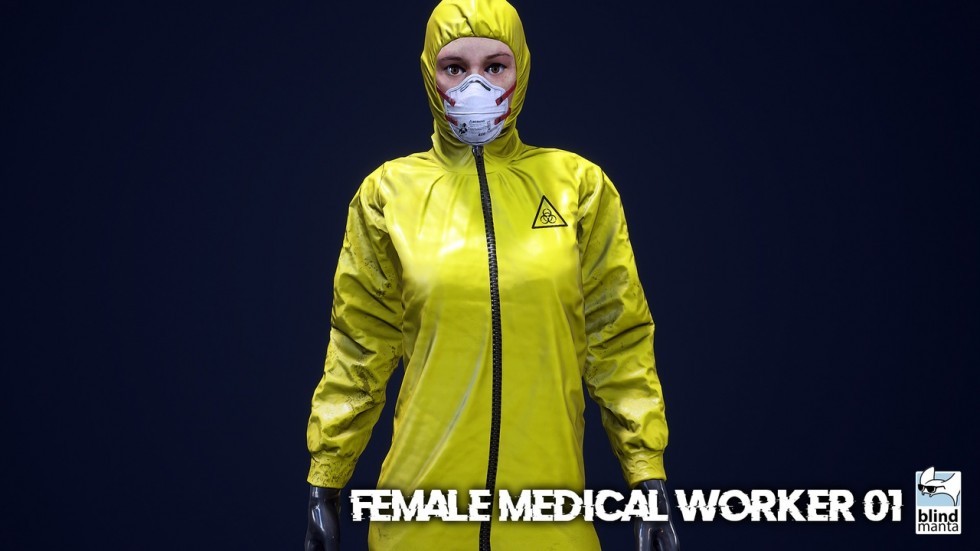 UE4虚幻5 Female Medical Worker 女性医务人员角色模型
