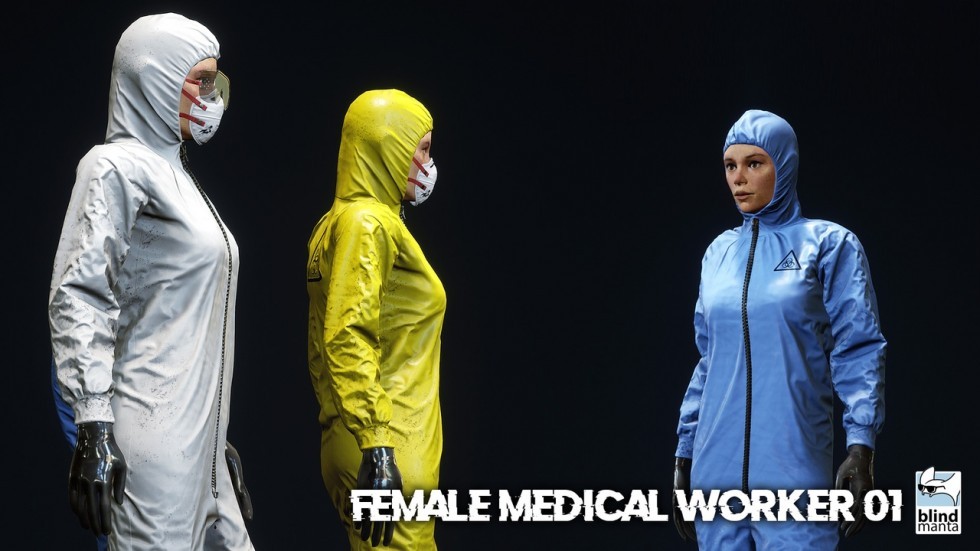 UE4虚幻5 Female Medical Worker 女性医务人员角色模型