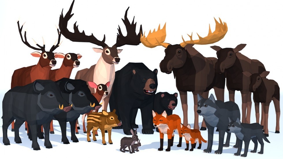 UE4虚幻5 LowPoly Wild Animals 卡通多边形森林动物